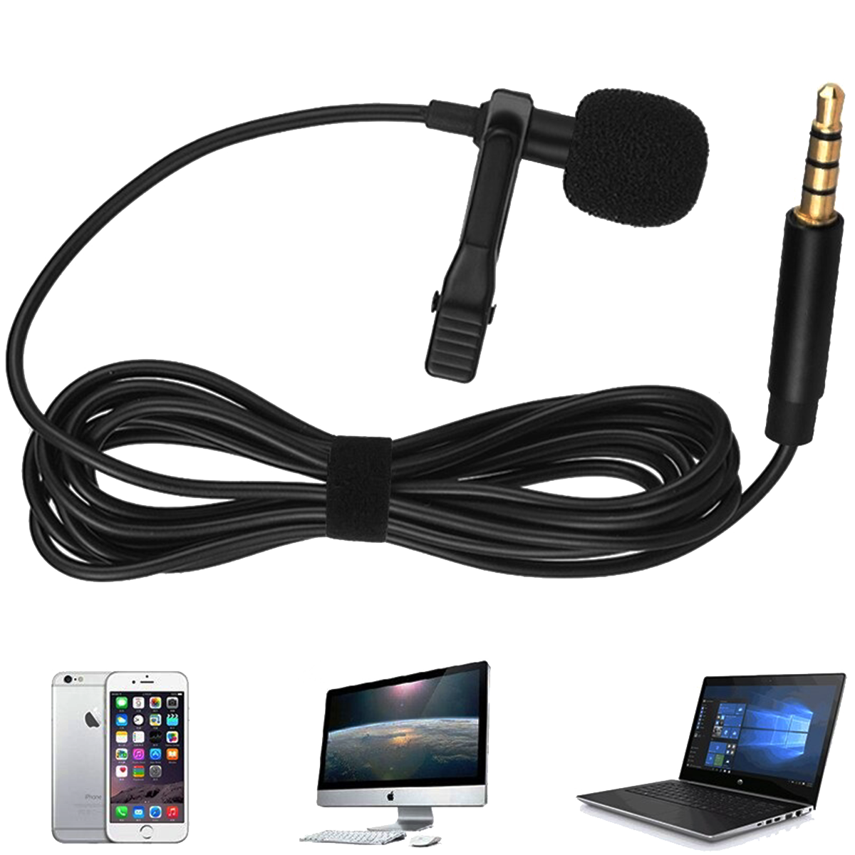 Micrófono Solapa Con Clip 3,5 Celular Laptop Pc Solapero — Atrix