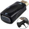 Adaptador Convertidor HD HDMI A VGA con 3.5mm Audio Cable